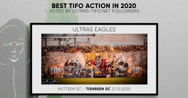UltrasTifo's tweet photo. #ultras #tifo #ultrastifo #tishreensc #best #action | Tishreen's SC voted best TIFO in 2020 https://t.co/TuhfihaFRM https://t.co/QsOSyDOFFf