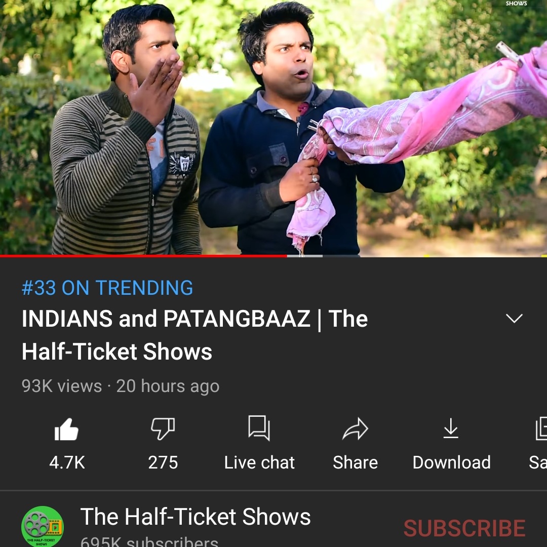 halfticketshows's tweet photo. New Video is trending Guyz 
https://t.co/zg8ctt1rTZ

@YouTubeIndia @YTCreatorsIndia https://t.co/i9d4tlEheX