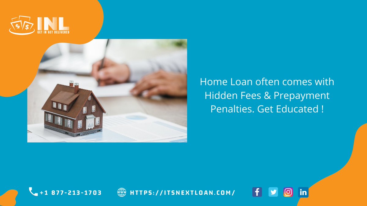 Apply for Home Loan with No Hidden Fees or Prepayment Penalties. We'll recommend you loan lenders with such a facility. Reach us here itsnextloan.com 

Visit: itsnextloan.com
Call: +1 877-213-1703
Drop us an email: info@itsnextloan.com

#Homeloan #itsnextloan