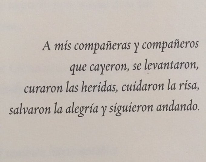 Dedicatoria del libro “La sombra de lo que fuimos “, de Luis Sepúlveda.