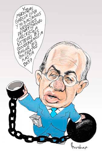 julioastillero's tweet photo. Fue publicada ayer esta caricatura de @Rochamonero en @lajornadaonline , hasta hoy la veo, pero tiene vigencia prolongada, como otras andanzas del siempre fraudulento @FelipeCalderon https://t.co/FbLczlgAh1