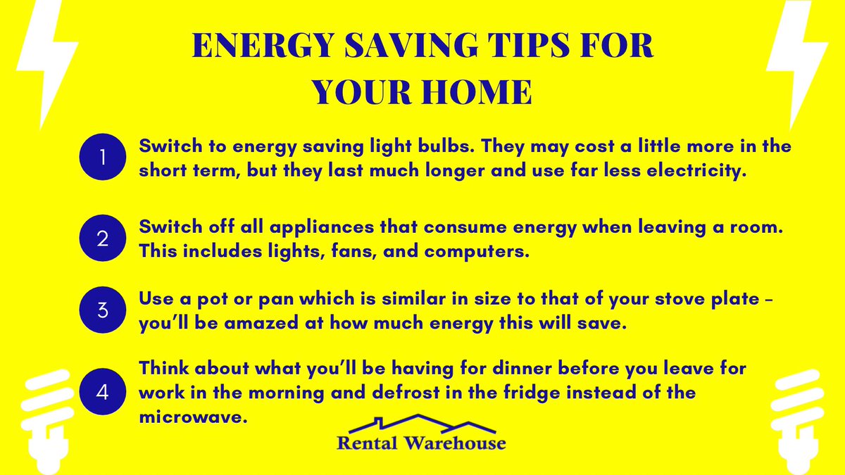 Rental_Warehous's tweet image. With load shedding around again we all need to do our part in saving energy and electricity where we can. These tips are easy to do and can save money on your electricity bill each month. #saveenergy #electricitysavingtips #diytips #diytipsaturday