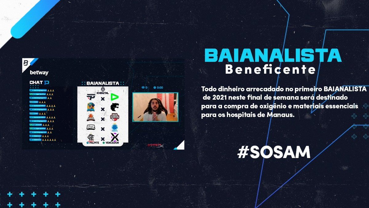 baianolol1's tweet image. Lembrando que o BAIANALISTA dessa rodada será BENEFICENTE mais uma vez!!

Todo dinheiro arrecado ao longo do FDS será doado para ajudar nossos irmãos de Manaus na compra de oxigênio e materiais essenciais. 

#SOSAM