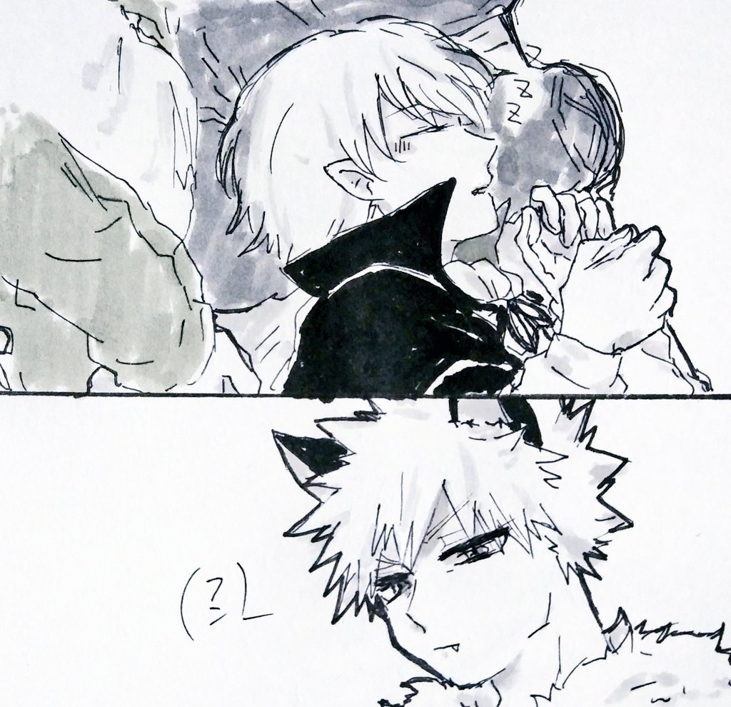 #爆轟版深夜の真剣60分一本勝負
お題:夜のかいぶつ

フライング投稿&amp;15分オーバー失礼します

ハロパロ????、あんまりいちゃついてないです 