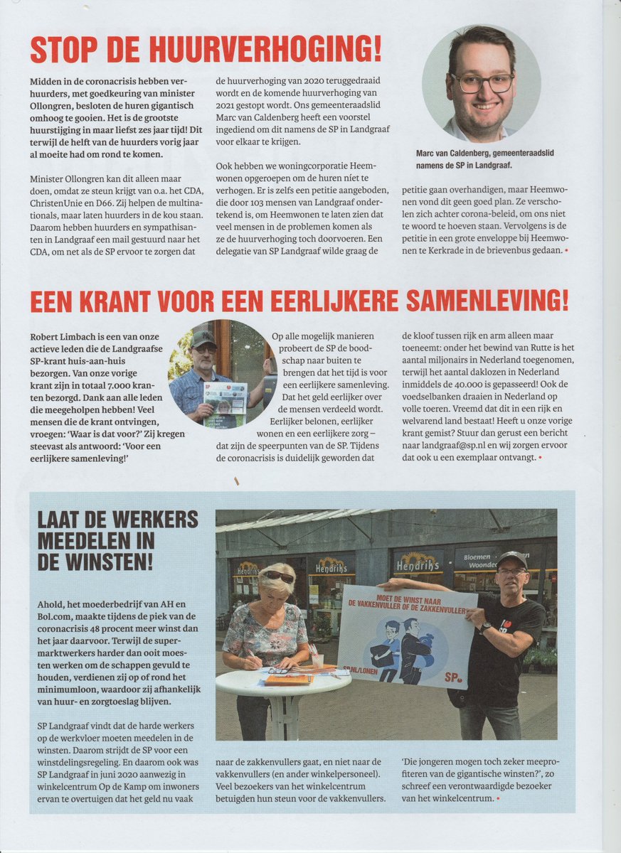 robert_limbach's tweet image. 🍅#SPjournaal🍅
Vandaag zijn wij begonnen met de #SP krant van #SPLandgraaf rond te brengen.
Misschien ligt die ook al in jullie brievenbus
#Landgraaf
