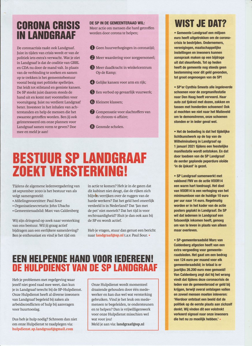 robert_limbach's tweet image. 🍅#SPjournaal🍅
Vandaag zijn wij begonnen met de #SP krant van #SPLandgraaf rond te brengen.
Misschien ligt die ook al in jullie brievenbus
#Landgraaf