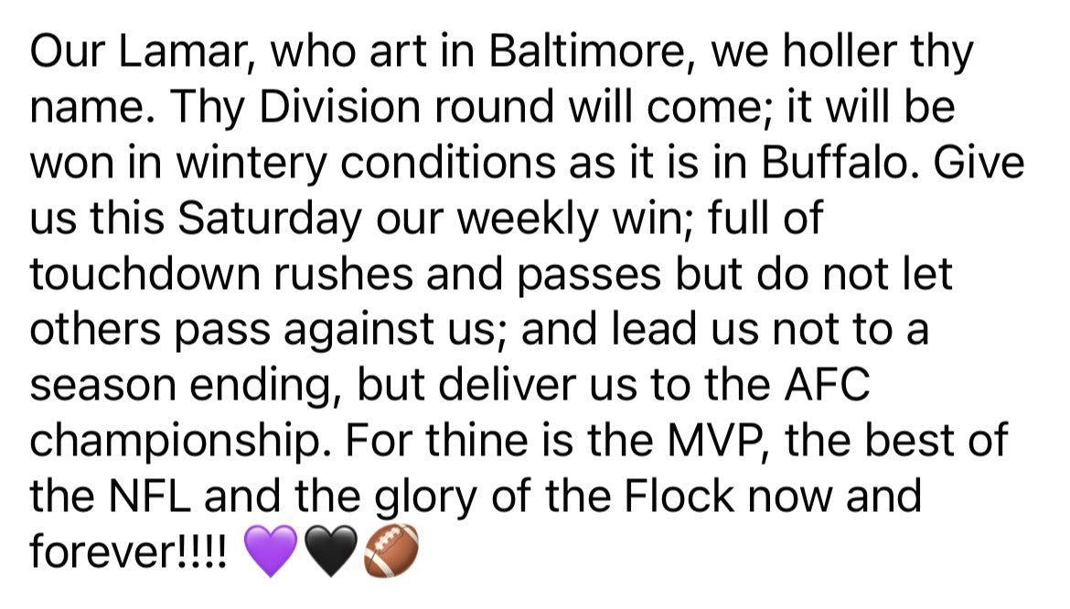 brookeee1984's tweet photo. Amen. #ravensnation #ravensflock #Playoffs @Lj_era8 @Ravens https://t.co/dclLrySE0v