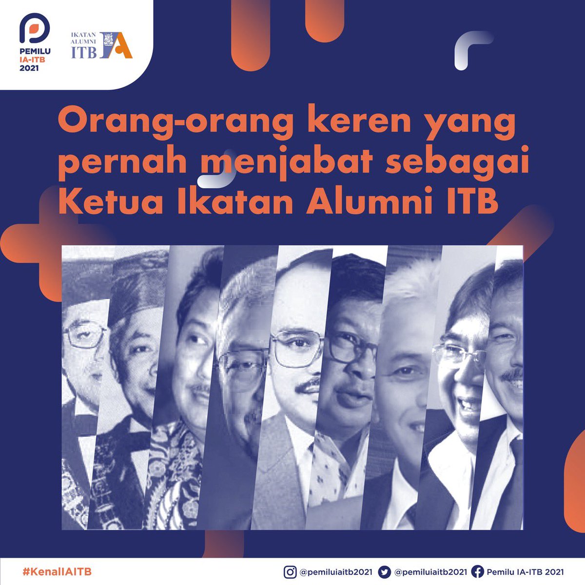 PemiluIAITB2025's tweet photo. Hai Alumni!
Apakah kalian tahu siapa-siapa saja yang pernah menjabat sebagai Ketua Ikatan Alumni ITB? Orang-orang keren semuanya, loh!

Yuk, kepoin! https://t.co/qtUvnROe6x