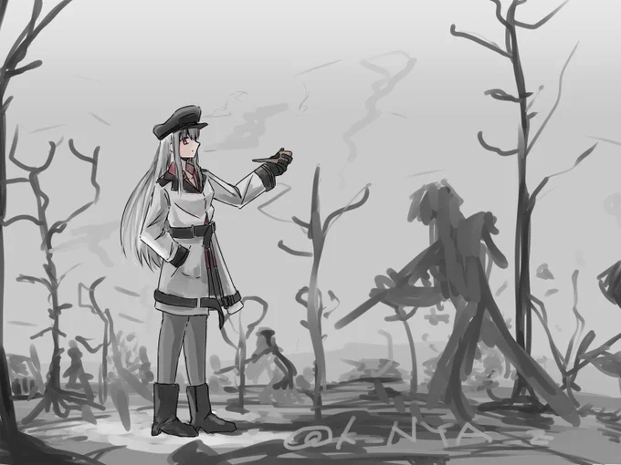 #艦これ版深夜の真剣お絵描き60分一本勝負 #艦これ版真剣お絵描き60分一本勝負_20210116 …Искра?