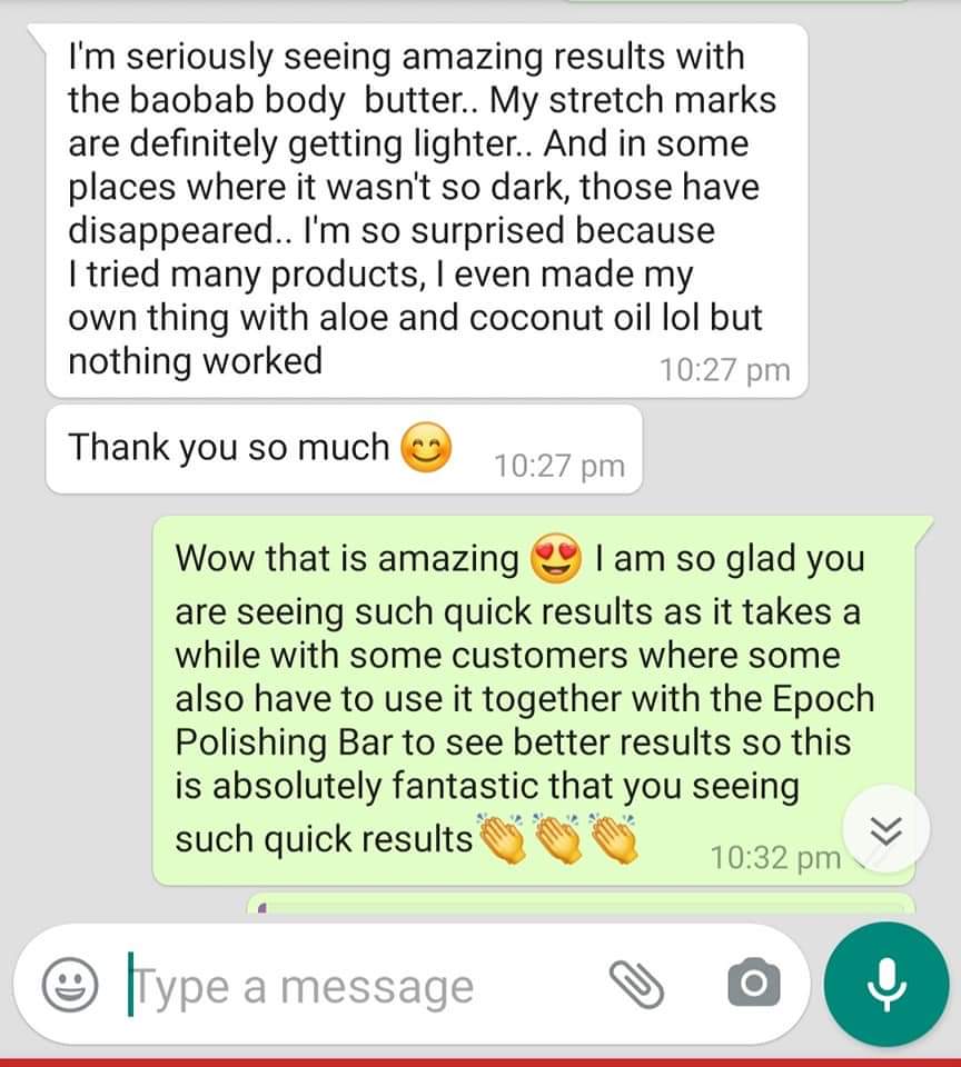 kaMazibukoBusi's tweet photo. 3 reasons why youโll love Epoch Baobab Body Butter:
๐ INCREASES: Skinโs moisture, natural barrier functions, and appearance
๐ PROMOTES: Smoother and more toned-looking skin
๐ ENHANCES: Resilience over time.
WhatsApp 0714135429
Sjava
Emtee
Thembi
#IfIWinLotto https://t.co/FuLPzjSbre