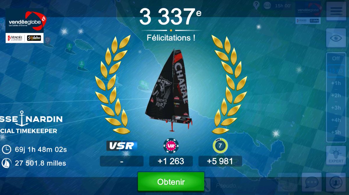 LinoxTV's tweet image. Voilà le #VendeeGlobe2020 sur @VirtualRegatta  est fini pour moi, première expérience, et je ressort avec une jolie place !  🍾😀⛵️  @JeremieBeyou  #vivonsfort