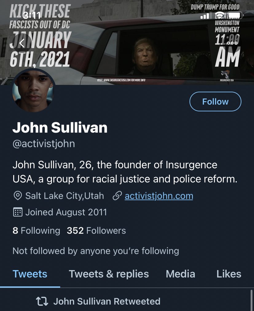 5) It's amazing so many cameras there to film the "violent terrorists." Amazing a BLM/Antifa activist like John Sullivan (bottom left)is able to be right next to  #ashlibabbit when that fiasco transpires. A man known for violence against MAGA happens to be first one there...