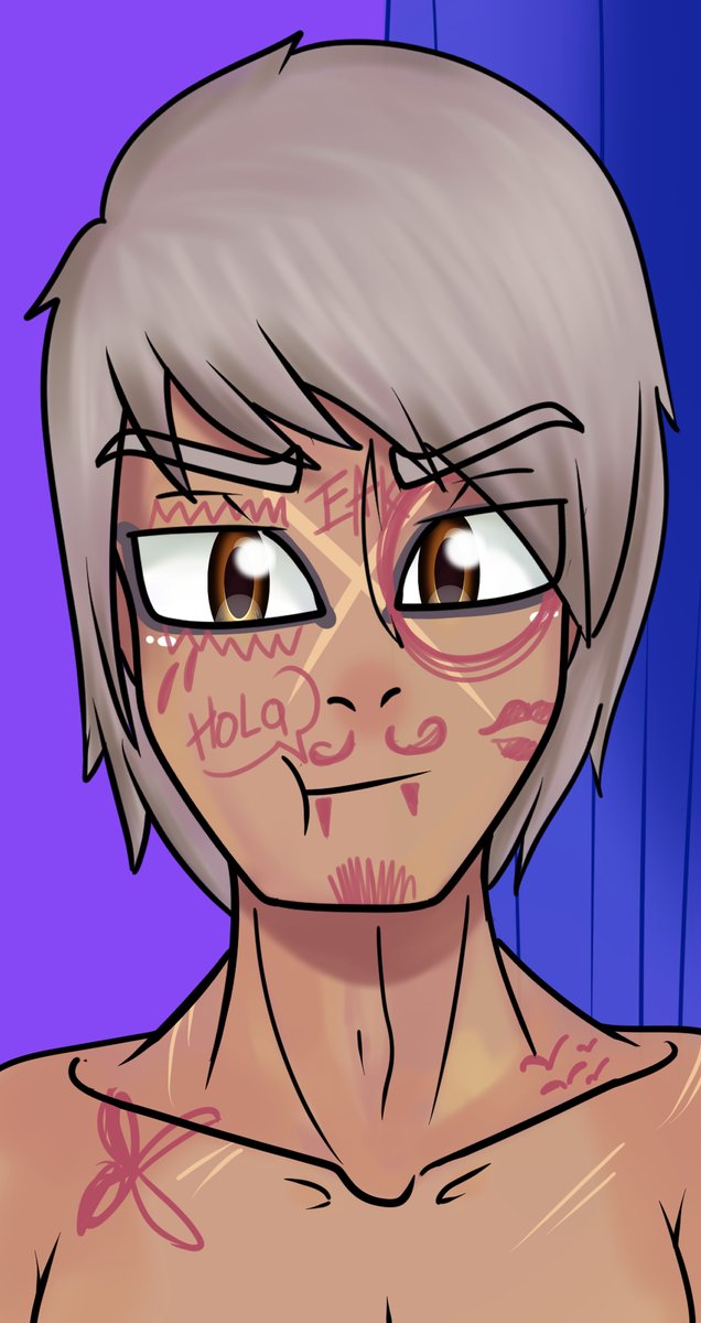 AguilonEak's tweet photo. Y así quede, fue muy original hasta el pecho me pinto, pero pues yo no soy capas de vengarme de Lily así que ya que, espero que no sea permanente 
.
.
.
.
.
.
.
.
.
y si ya se que mi pelo se ve emo cuando me despierto https://t.co/G5huiQt4gh
