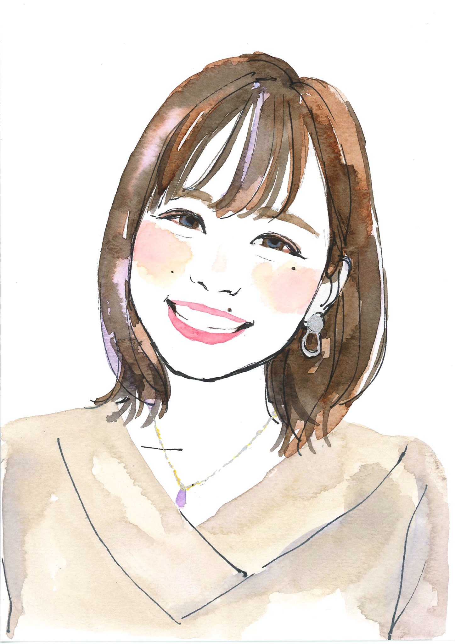 美少女似顔絵 久しぶりに似顔絵描きました☺️ CUTIE STREETの増田彩乃ちゃん