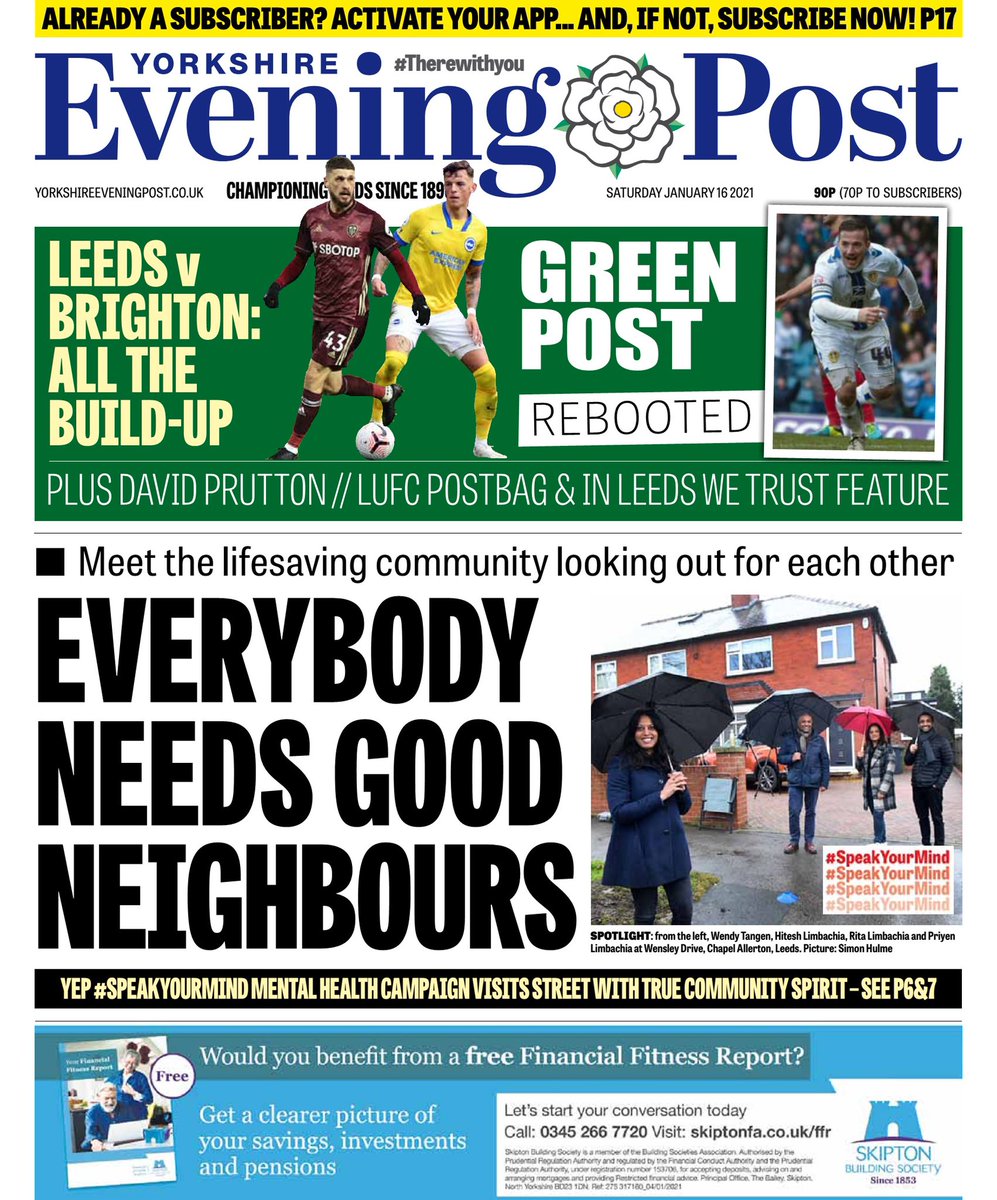 This is why I love Leeds so much 🥰 an uplifting story about how this street pulled together and has shown the true power of community spirit in helping to boost each other’s wellbeing during the pandemic yorkshireeveningpost.co.uk/health/coronav…
🗞Get your YEP to your door delivermynewspaper.co.uk