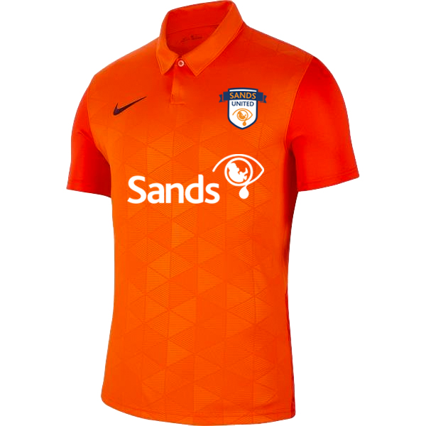 The NIKE Sands United FC Home Shirt with Embroidered Sands United Club Badge and Printed Charity Logo
