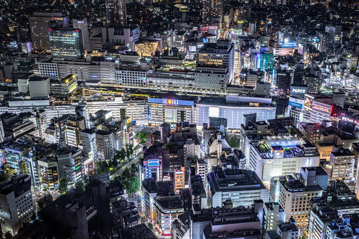 Yuji Shibasaki Photo 池袋サンシャインからの夜景ですが 空撮したかのように池袋の街が撮れて スカイツリーも見えるんですよ