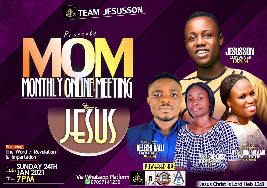 minJesusson's tweet photo. *John  5:8 Jesus saith unto him, Rise, take up thy bed, and walk.*
The ministry of JESUS was one that brought freedom to humanity.
Let's come together On Sunday 24th of Jan. 2021 by exactly 7pm, via this WhatsApp platform 👇
https://t.co/d7RQIy8dmU ,
Thanks and God bless you.! https://t.co/NGcamPLoMy