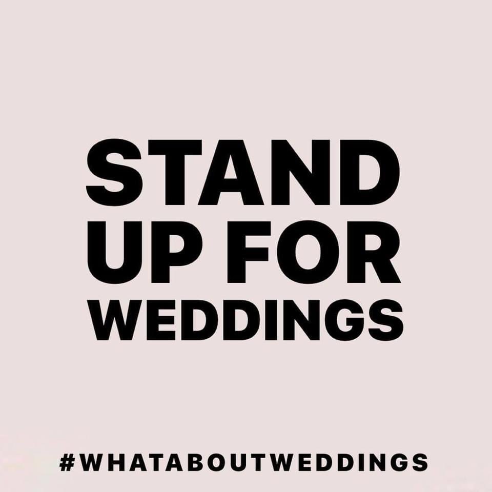 Our industry needs support, understanding  and a ton of love to survive right now and we here at Bellissima Weddings are happy to support this fantastic initiative #whataboutweddings #standupforweddings