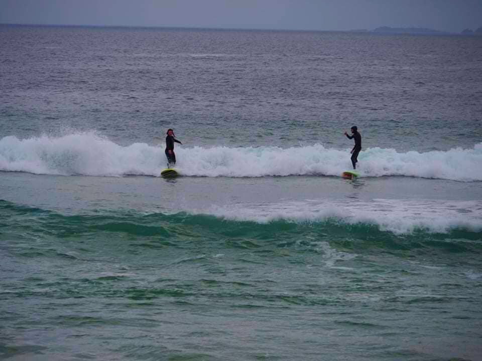 RealConnemara's tweet photo. During those busy weeks, we have our catch-up chats on the waves 😍

#surfireland #ireland #galway https://t.co/WNmTv9h4oE
