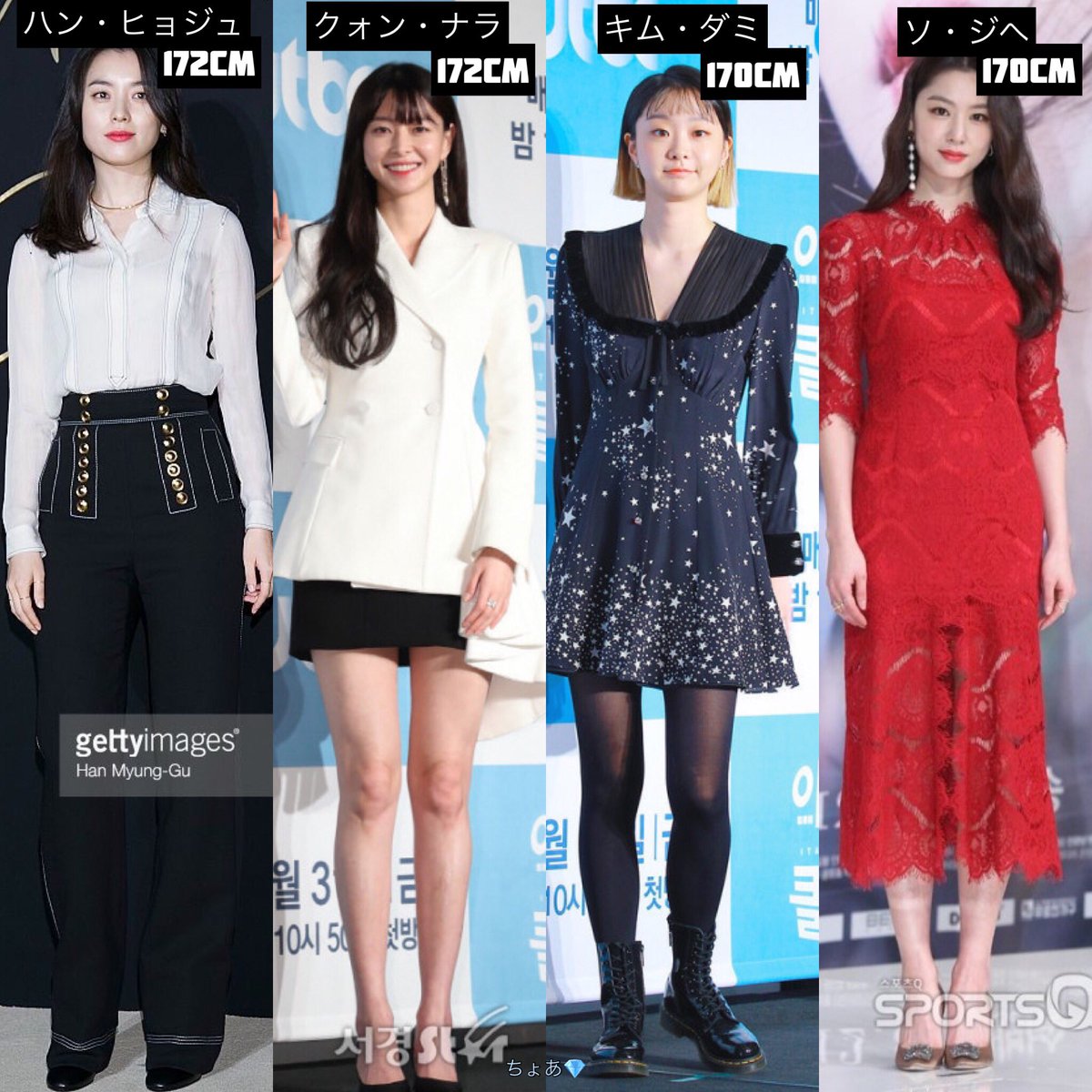 ちょあ 身長170cm以上ある韓国女優さん チョンジヒョン さん 173cm シンヘソン さん 173cm イソンギョン さん 173cm コンヒョジン さん 172cm ハンヒョジュ さん 172cm クォンナラ さん 172cm キムダミ さん 170cm ソジヘ さん 170cm ちょあ 身長170cm以上ある韓国女優さん チョンジヒョン さん 173cm シンヘソン さん 173cm イソンギョン さん 173cm コンヒョジン さん 172cm ハンヒョジュ さん 172cm クォンナラ さん 172cm キムダミ さん 170cm ソジヘ さん 170cm
