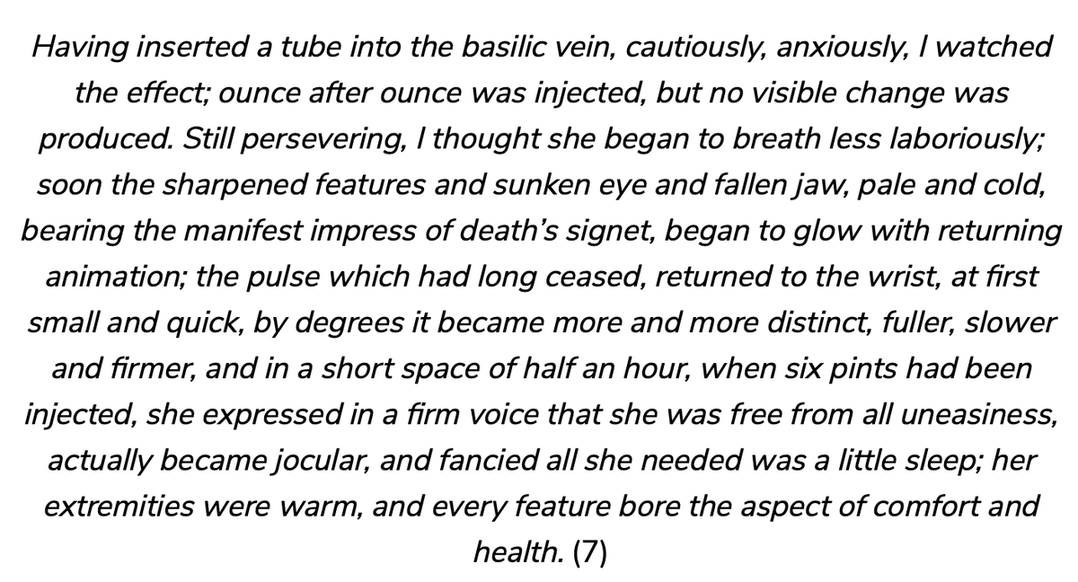 ISNeducation's tweet photo. Dr.Thomas Latta, was inspired by OโShaughnessyโs logic. Latta performed the first therapeutic intravenous resuscitation in May,1832 with infusions of a homemade solution, a watery hypotonic mix of sodium, chloride, and bicarbonate #NephHistory #NephTwitter #NephTrivia https://t.co/QWLVGD9VaG