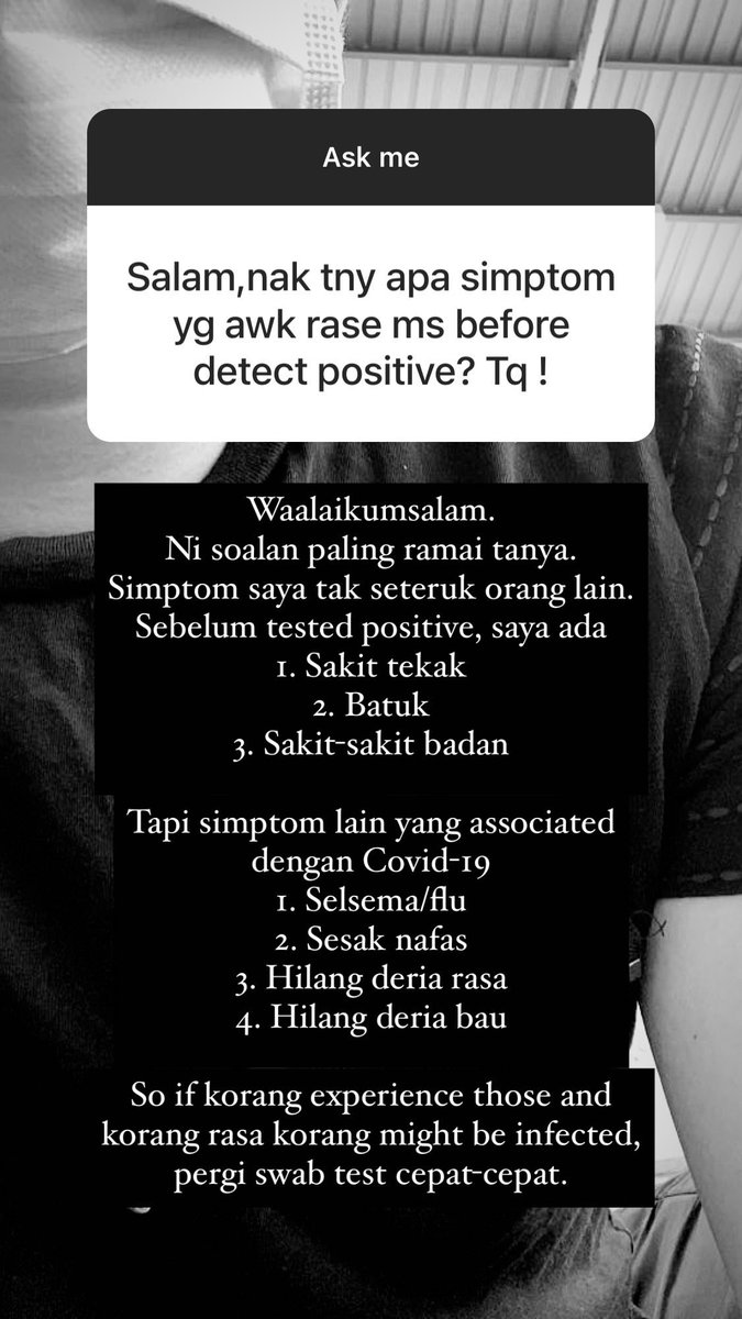 Ape simptom-simptom Covid-19? Rawatan ape yang diorang bagi? Apa infection stages? Ni semua berdasarkan pemahaman saya. 