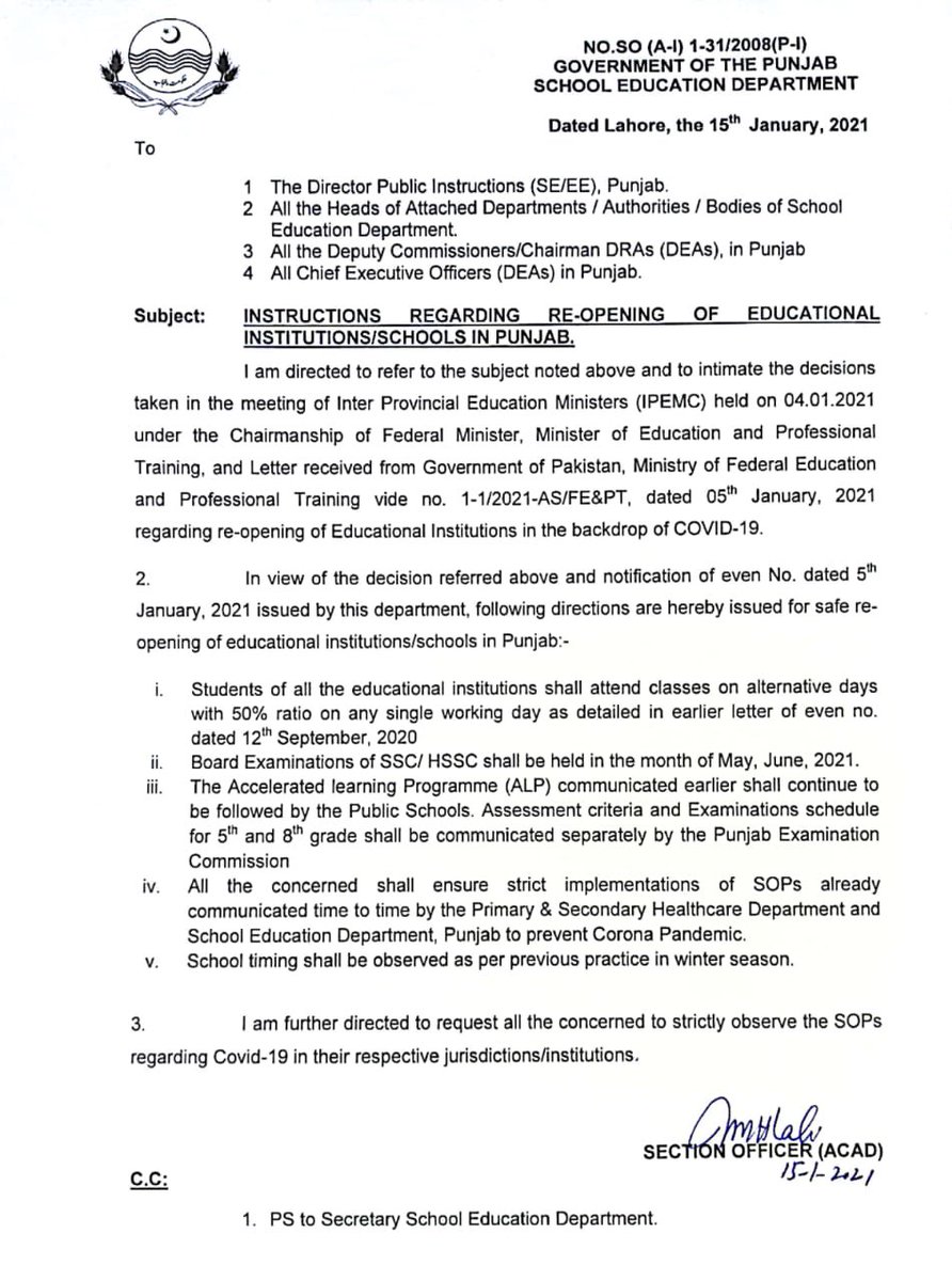 MuradRaasMR's tweet photo. NOTIFICATION:
Following are the details regarding opening of all Public and Private Schools of Punjab. https://t.co/dB5VSn0SE3
