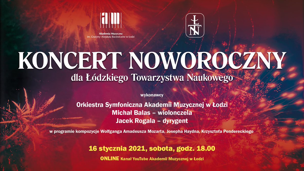 amuzlodz's tweet photo. Dziś #Orkiestra Symfoniczna naszej Uczelni pod batutą @Rogala_Jacek wykona dla Państwa muzykę mistrzów klasycyzmu i Ciacconę per archi Krzysztofa Pendereckiego. Na transmisję o godz. 18.00 zapraszamy na kanał #YouTube. 

#Łódź #ŁTN #Mozart #Haydn #Penderecki #Rogala #Balas https://t.co/wvei5paGpI