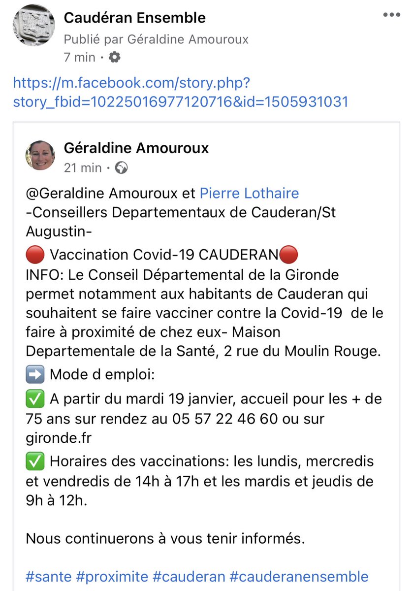 cauderanensembl's tweet photo. ✅ Vaccinations @Bordeaux #cauderan #covid https://t.co/OXo8GeiO0C https://t.co/2V2XJPvWVk