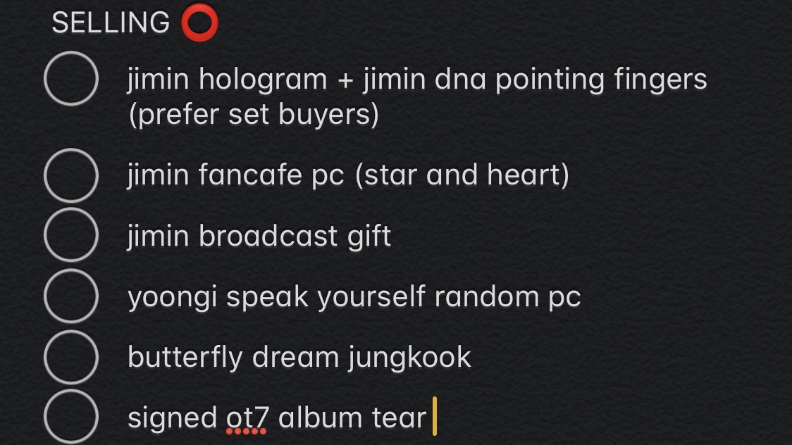 miniguks's tweet photo. also available: 

☁️ jimin wings final hologram
☁️ jimin dna pointing fingers broadcast pc
☁️ jimin persona broadcast gift 
☁️ yoongi suga speak yourself random pc
☁️ butterfly dream jungkook
☁️ signed ot7 album tear https://t.co/uTyExs4ZjL