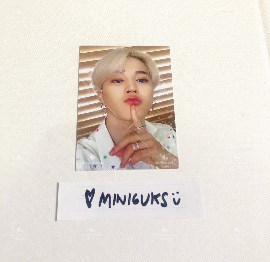 miniguks's tweet photo. Jimin FC PC Fancafe PC 

WTS:
- mention to buy. rare. no lowballing. research value first. 

WTT either:
- JK Star/Heart/ 2014 Diary JK 
- signed JK hyyh (😆) or signed JM dedication + will add diff (🥺😆) 

offer in USD⭕️WW ship⭕️paypal

#bts #btsrare #btssell #btspc #parkjimin https://t.co/dRBh20kPR0