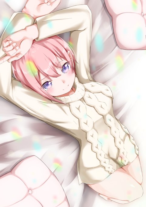 白兎さんがTwitterに投稿した中野一花(五等分の花嫁)のイラスト。