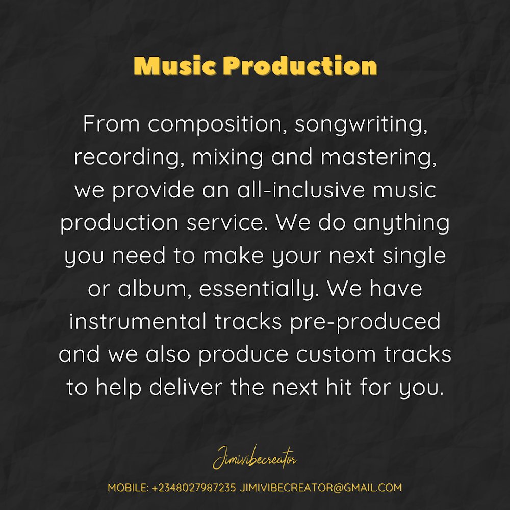 JimiVibeCreator's tweet photo. Let us help you produce you next hit
Be it #Afrobeats #Afropop #Amapiano #Highlife #Hiphop we’ve got you covered
@jimivibecreator
#producers #audioproduction #audioagency
#soundengineer #digitalagency #jingle #radio #musicproduction #voiceover #soundtracks #soniclogo https://t.co/HT168pC5Ag