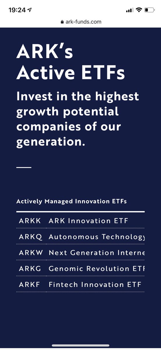 janbergso's tweet photo. @dinLensgreve @HighwayToBroke @MoneyHunt4ever Alle ARK invest sine fond.... https://t.co/ljuheWK5CK