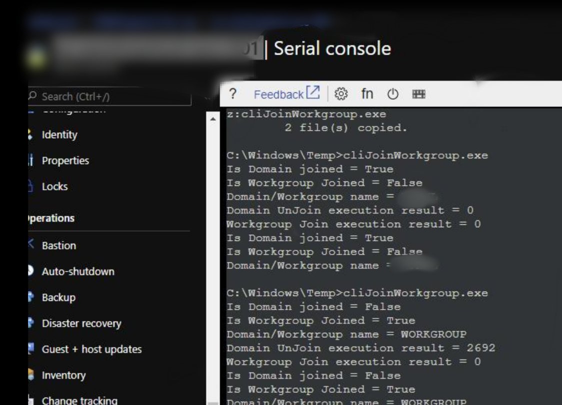 hvandrie's tweet photo. When you spend more time trying to fix an #domain #join #issue attempting to unjoin/rejoin an #AzureVM with only Serial Console access and #Powershell nor #netdom cooperate... And fix it faster with C# https://t.co/nTOUQYhxbe