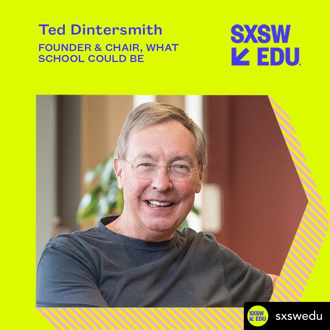 Whilst @KateRobinson89 and @amfermy wish they could see you at @SXSWEDU this year, this is very much the next best thing. Can’t wait to join you. Thank you for having us, honouring @SirKenRobinson alongside the wonderful @dintersmith. See you in March. #sxswedu