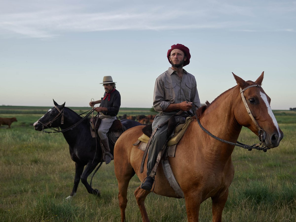 Gaucho horsemen Jorge David Cosentino and Ricardo Escacardo. Pergamino Partido, Buenos Aires Province, Argentina.