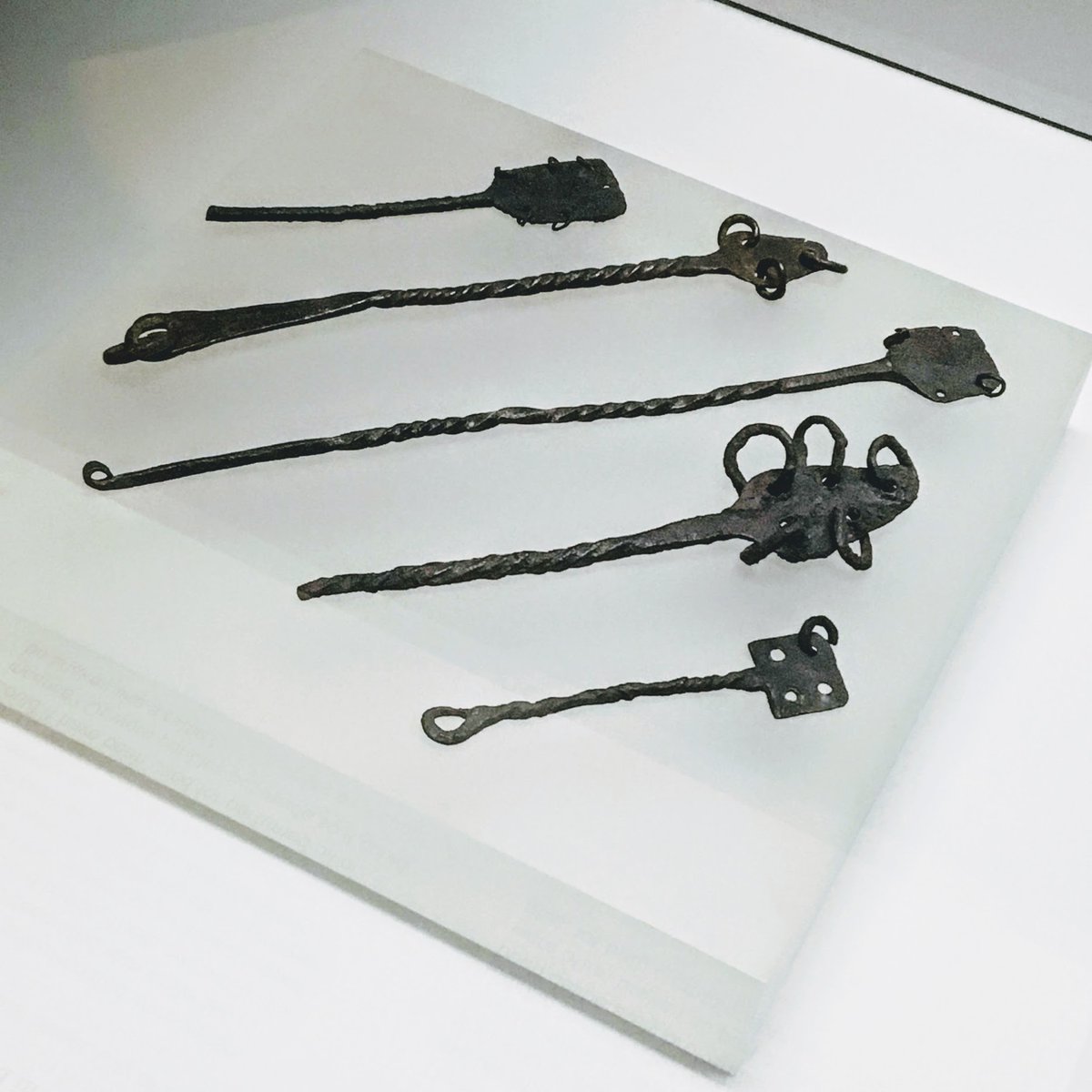 CarolineLawrenc's tweet photo. @ClassicalJG Here's are some pix I took of Roman sistra (rattles) from the fab @MuseumofLondon 2018 #RomanDead exhibition if you need one! https://t.co/nDmdeHGJL1