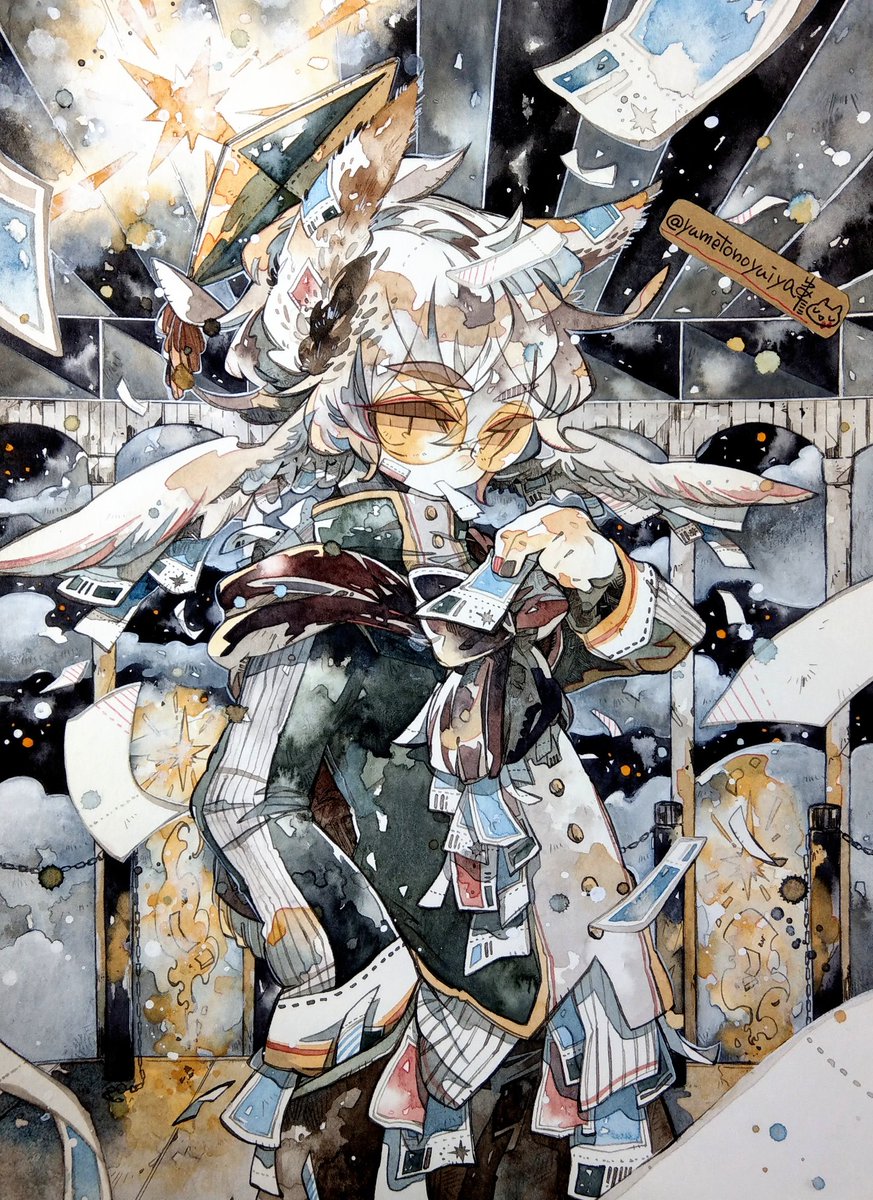 ゆめたに うちの絵を描く手法が4 5通りくらいあるんだけど主線有り水彩 主線色鉛筆水彩 主線まじめコピック ドローイング いろいろ使い分けできるので本当画材って組み合わせ次第で無限の可能性があって楽しい