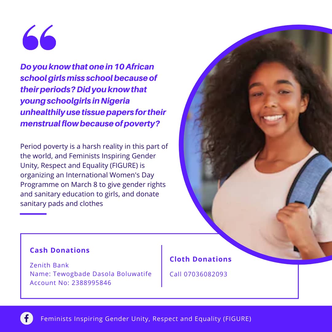 NotjustTalks's tweet photo. Hey guys, please help me retweet this and Donate too.

I and my friends would be going to a school to share pads by March this year and we would really like if you could donate.

Call this number if you have to donate clothes too, 07036082093.

Thanks so much. https://t.co/2MAiUcZtOa