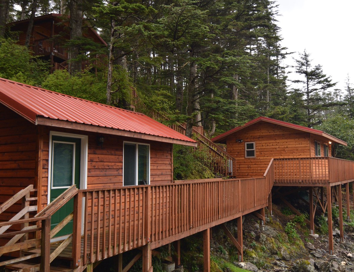 Here is a great view of a couple of our honeymoon cabins! they are beach front and have great views of the entire cove! Great for you and your significant other to fall asleep to the sound of the ocean for crashing on the rocks.