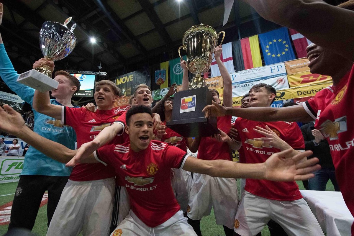 United tend to send younger age groups and our U17's won an U19's tournament. Ethan Galbraith ended up scoring 3 goals, v TuSpo Petershütte, Hannover, JSG Radolfshausen (also sent off) in the group stages.  They won the trophy.