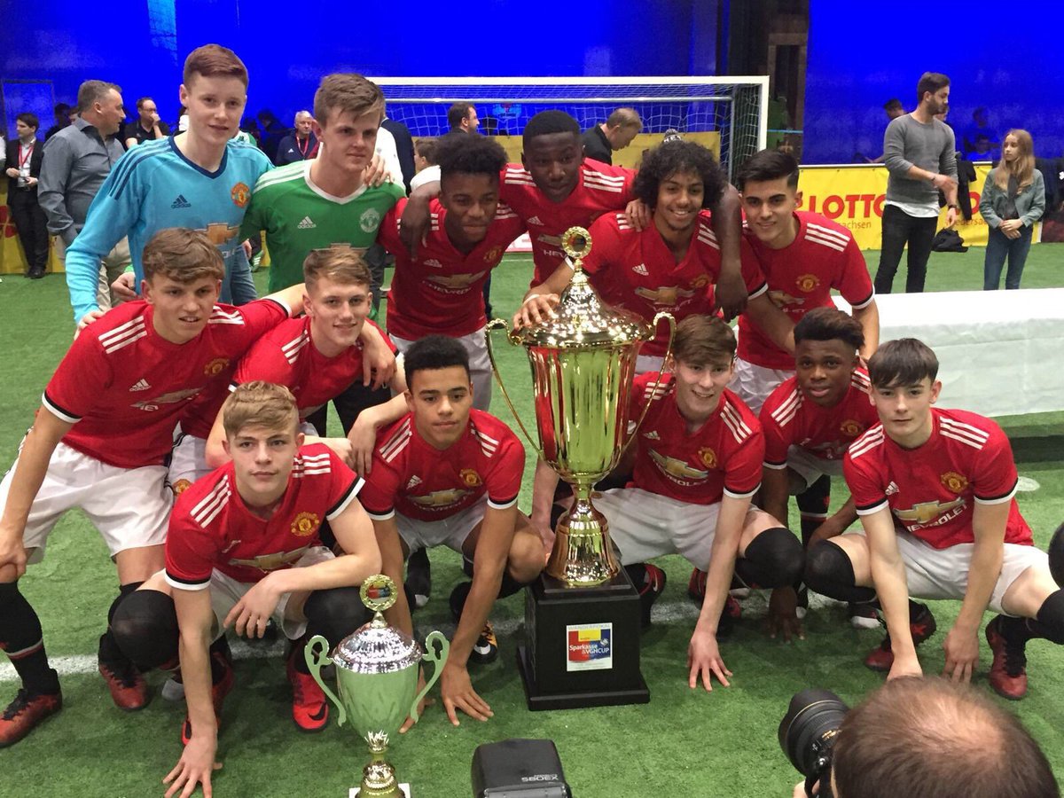 United tend to send younger age groups and our U17's won an U19's tournament. Ethan Galbraith ended up scoring 3 goals, v TuSpo Petershütte, Hannover, JSG Radolfshausen (also sent off) in the group stages.  They won the trophy.