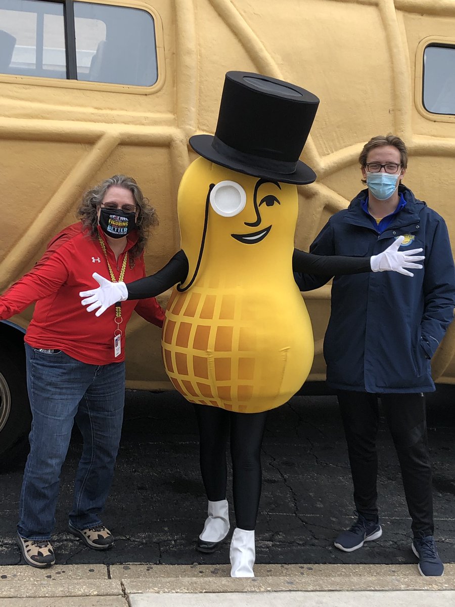 It was nice to see my former “nutty” student Tyler Towne today.  He is having the adventure of his life traveling the US with Mr. Peanut in the Nutmobile!