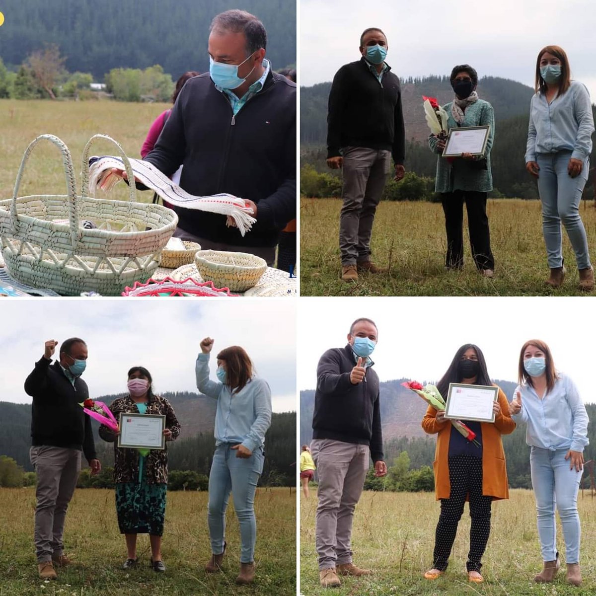MuniLosAlamos's tweet photo. 🎖️ Pese a la pandemia, nuestras lamuen se las ingeniaron para desarrollar, aprender y concluir exitosamente los talleres de ñocha y telar, dictados en la Escuela de Arte y Oficio Mapuche  ✊✊ #losalamos2021
#LaCulturaMapucheNoMuere
#ArteAncestral #Conadi
#EstrelladeConcepción🗞️ https://t.co/Lcxfpm8Gjq