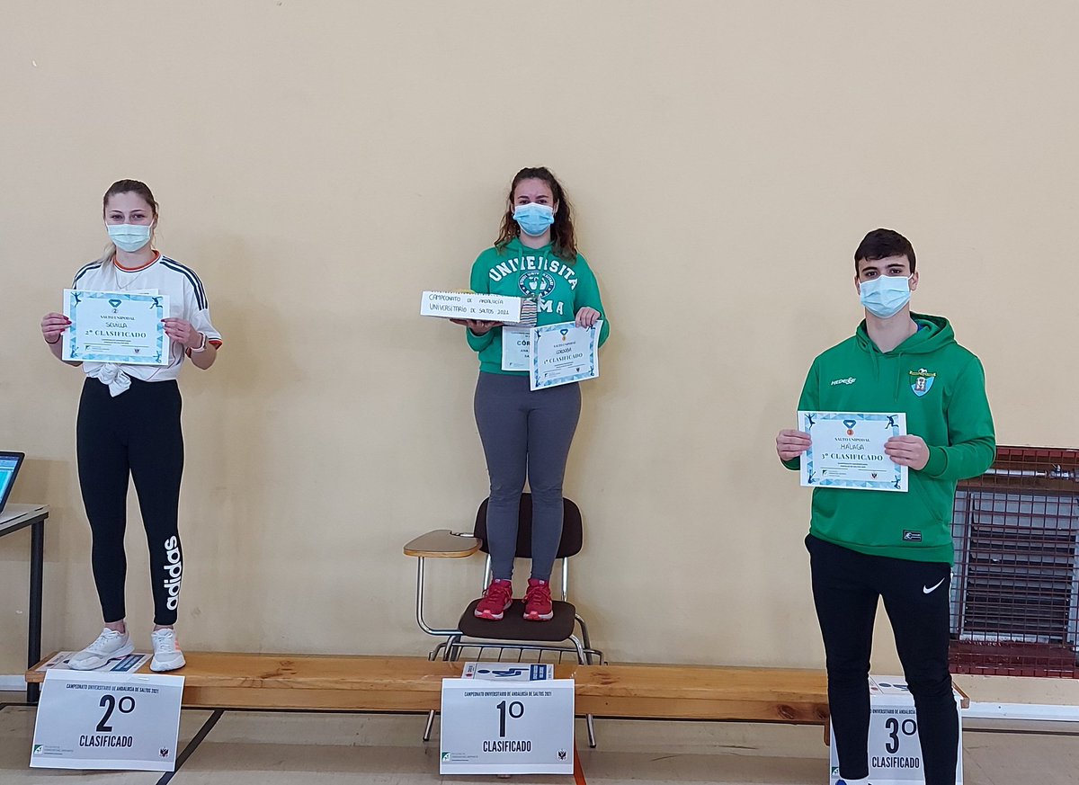 Campeonatosalt1's tweet photo. Prueba de salto monopodal:
🥇 Córdoba
🥈 Sevilla
🥉 Málaga https://t.co/El9c6YAK3d
