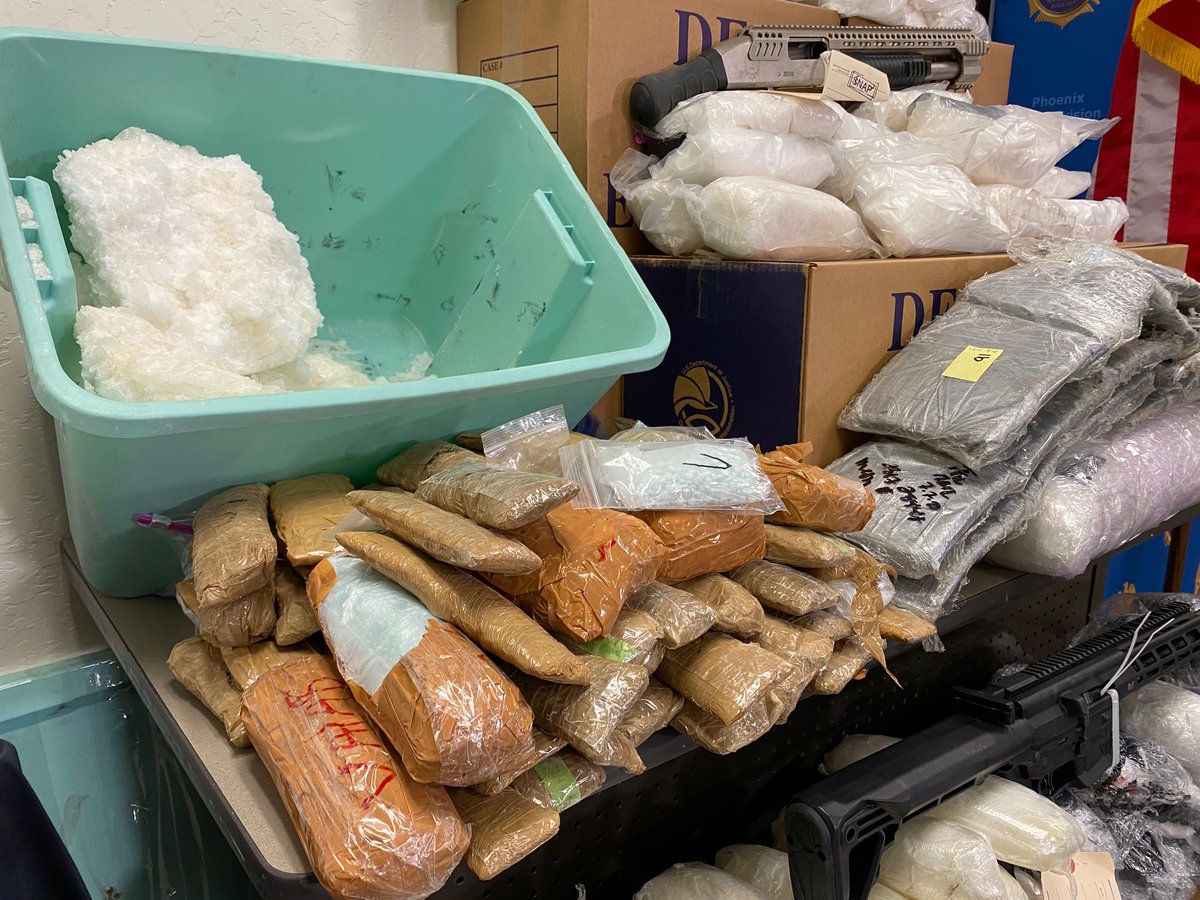 DEAHQ's tweet photo. DEA Acting Administrator Shea: “When DEA announced #OperationCrystalShield last February, we pledged to adjust, adapt, & expand our efforts…It is imperative we continue to keep up the intensity & reverse the trend of increased meth on our streets...” https://t.co/6MFdtrqLAi https://t.co/LadH0dyz7T
