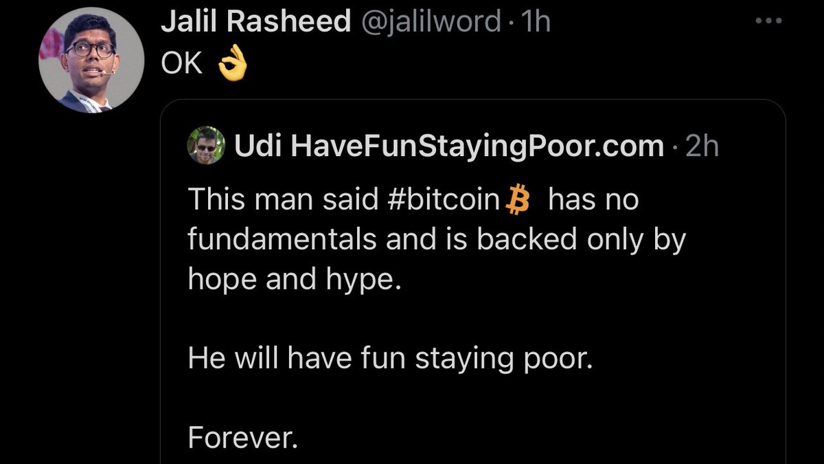 udiWertheimer's tweet photo. .@jalilword is a nocoiner encouraging young Malaysians to invest in risky fiat currency that is backed by nothing.

He will have fun staying poor, but will his followers have fun as well? I am deeply concerned. https://t.co/un6MMuPgq7