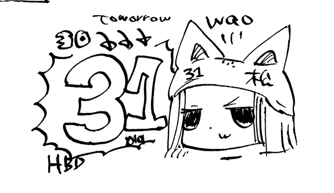お絵描きしながら誕生日を迎える配信!!/my (tomorrow) HBD drawing stream(2021.1.16-17) https://t.co/ObtvEumLzZ @YouTubeより 

順調にいけば明日で31歳になる予定です
最初ちょこっといただいたプレゼント開封タイム
→お絵描き
→23:00マシュマロよむ予定～～～～ 